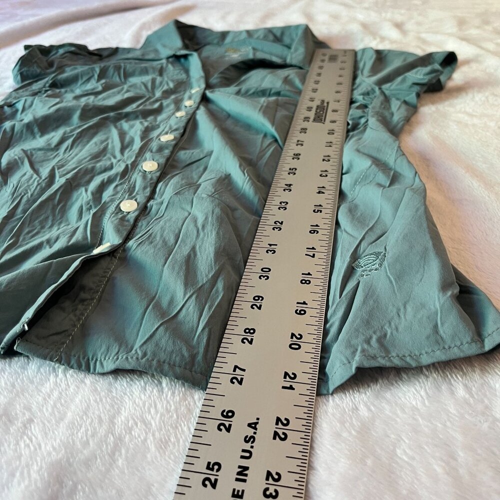 Mountain Hardwear Womens Short Sleeve Button-Up Shirt Size 6 Blue Lightweight - Picture 7 of 9